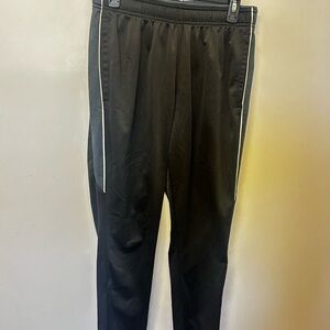 H&M Black Sweatpants with Elastic Waistband and White Trim